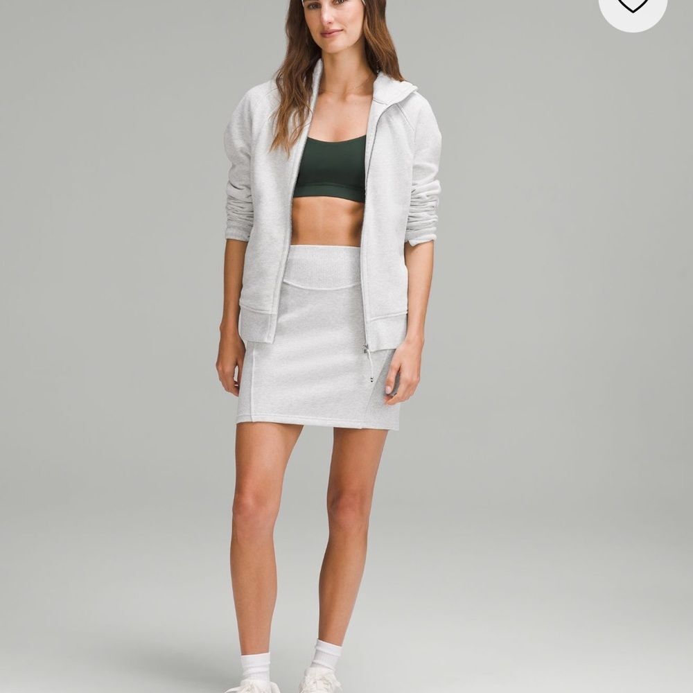 Lululemon Scuba High Rise Mini Skirt Extra Large Light Gray NWT